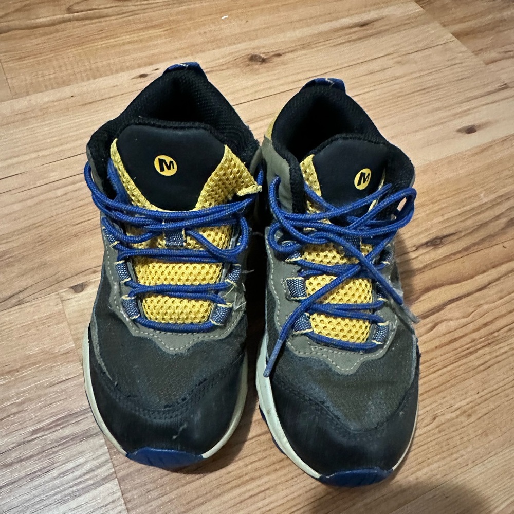 Mids merrell waterproof boot size 13 blue and yellow lace up